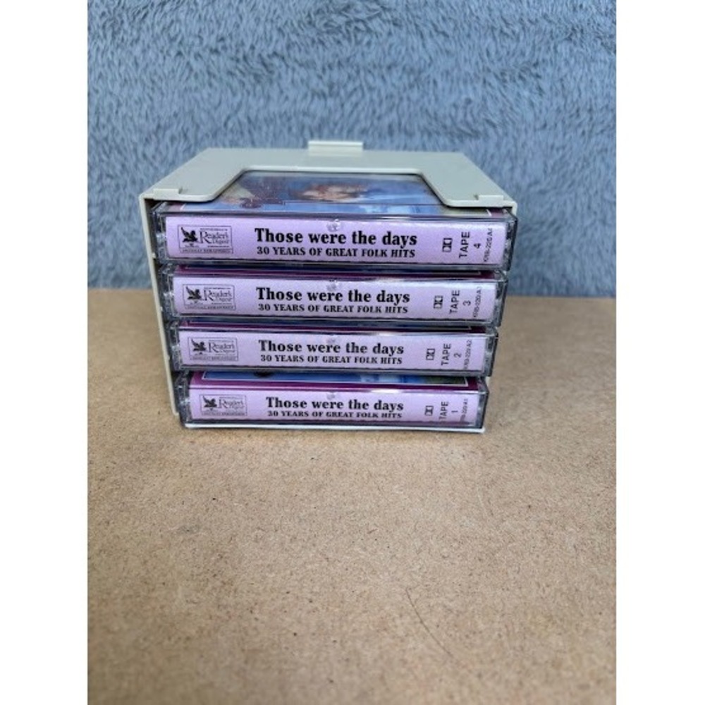 Readers Digest Those Were the Days 30 Years of Great Folk Hits 4 Cassette‎ Box